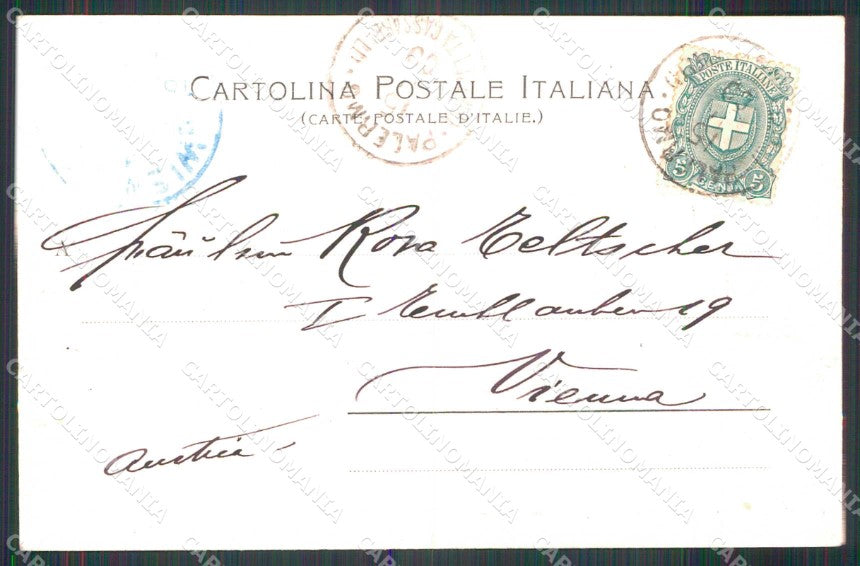 Palermo Città Carro Siciliano Stengel 6042 cartolina RB9700 – retro