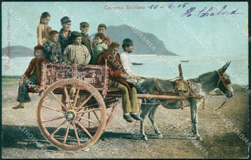 Palermo Città Carretto Siciliano Trenkler 13791 cartolina RB9708 – fronte