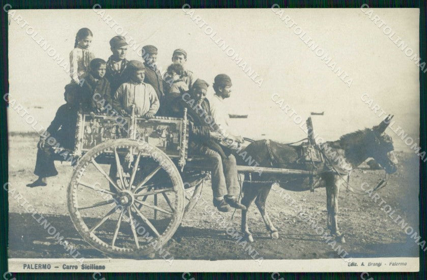 Palermo Città Carro Siciliano Foto cartolina RB9717 – fronte