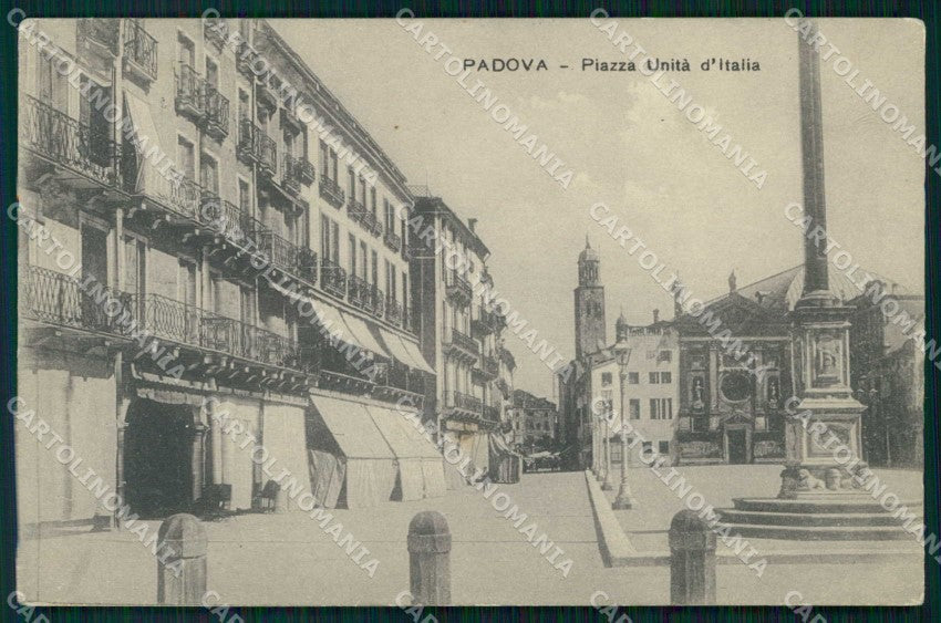 Padova Città Piazza Unità d'Italia cartolina RB9727 – fronte