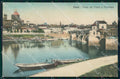 Pavia Città Ponte Coperto sul Ticino Barche Alterocca cartolina RB9771 – fronte