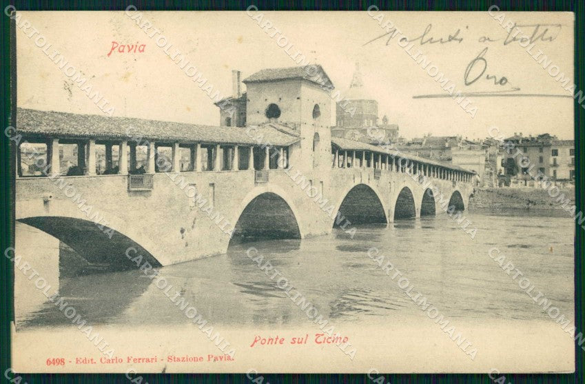 Pavia Città Ponte sul Ticino cartolina RB9784 – fronte