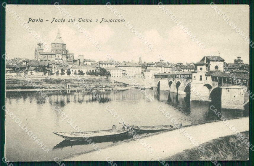 Pavia Città Ponte sul Ticino Barche Alterocca 1094 cartolina RB9794 – fronte