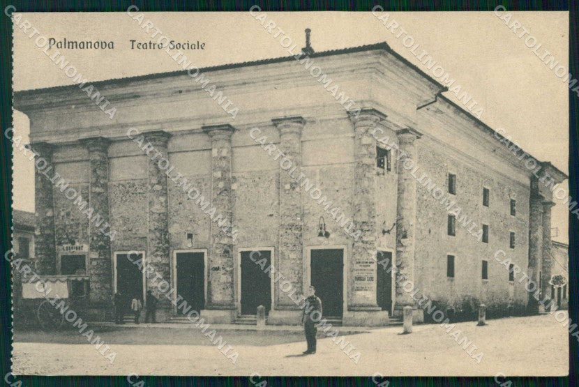 Udine Palmanova Teatro Sociale cartolina RB9805 – fronte