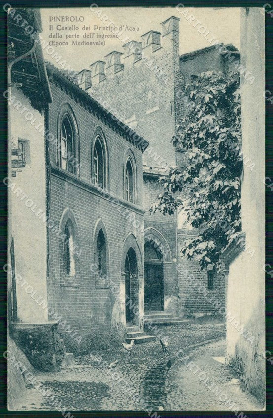 Torino Pinerolo Castello dei Principi d'Acaja cartolina RB9819 – fronte