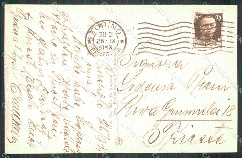 Torino Pinerolo Castello dei Principi d'Acaja cartolina RB9819 – retro