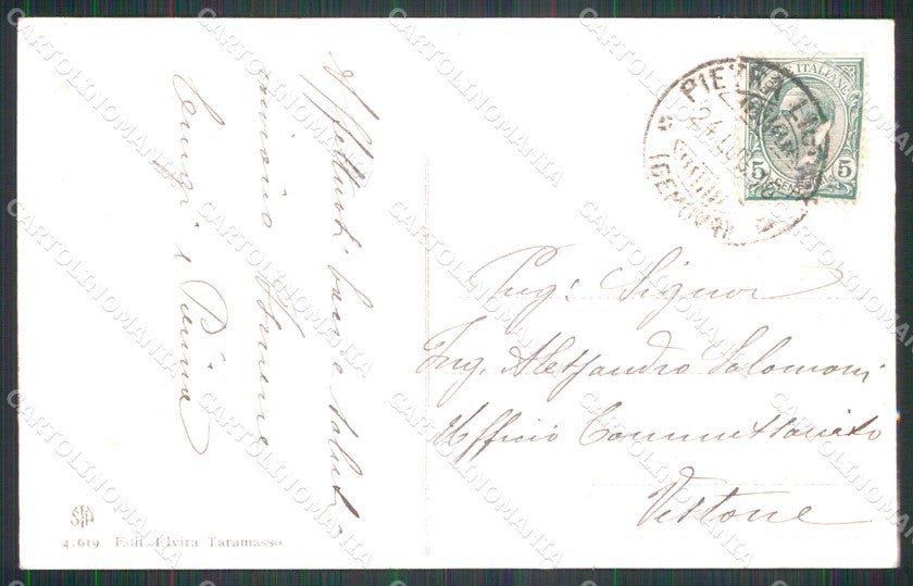 Savona Pietra Ligure Piazza XX Settembre Alterocca 4619 cartolina RB9829 – retro
