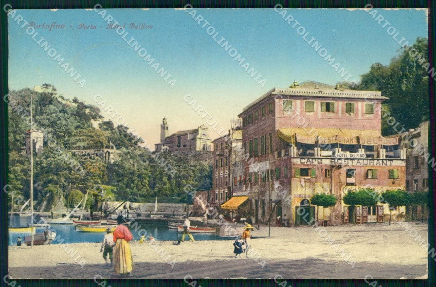 Genova Portofino Porto Hotel Delfino Brunner 7470 cartolina RB9838 – fronte