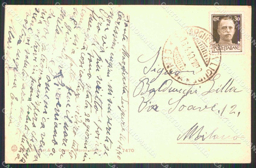 Genova Portofino Porto Hotel Delfino Brunner 7470 cartolina RB9838 – retro