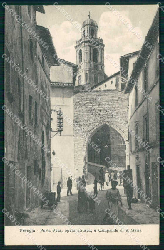 Perugia Città Porta Pesa Campanile di Santa Maria cartolina RB9855 – fronte