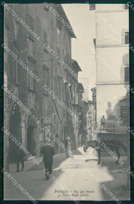 Perugia Città Via dei Priori Torre degli Scirri Brunner 13517 cartolina RB9862 – fronte