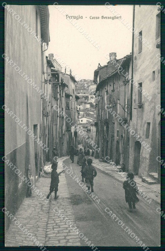 Perugia Città Corso Bersaglieri Brunner 13524 cartolina RB9865 – fronte