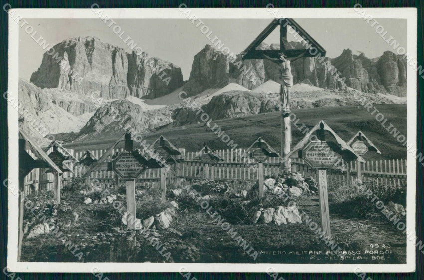 Trento Canazei Passo Pordoi Cimitero Militare Foto cartolina RB9876 – fronte