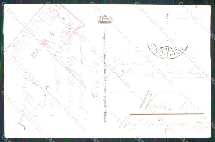 Trento Canazei Passo Pordoi Cimitero Militare Foto cartolina RB9876 – retro
