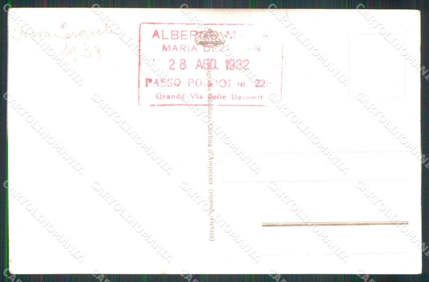Trento Canazei Passo Pordoi Gruppo Sella e Boe Foto cartolina RB9879 – retro