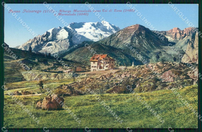 Belluno Cortina d'Ampezzo Falzarego Marmolada Brunner 5/50 cartolina RB9882 – fronte
