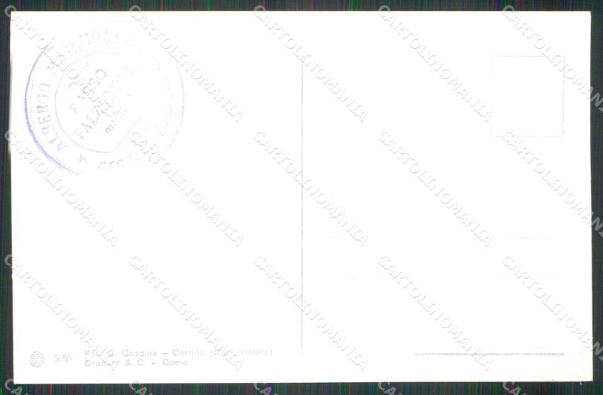 Belluno Cortina d'Ampezzo Falzarego Marmolada Brunner 5/50 cartolina RB9882 – retro