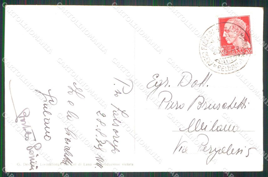 Belluno Cortina d'Ampezzo Passo Falzarego Cinque Torri Foto cartolina RB9885 – retro