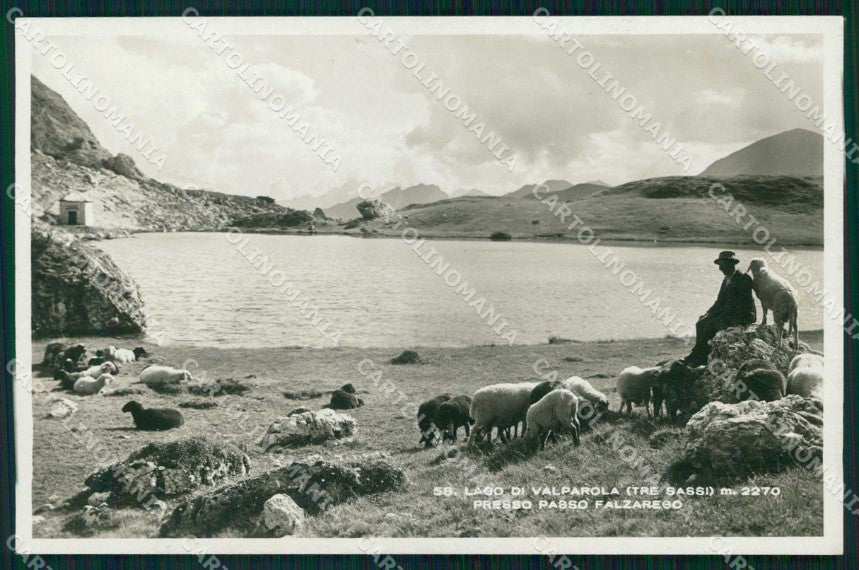 Belluno Cortina d'Ampezzo Passo Falzarego Lago Valparola Foto cartolina RB9886 – fronte