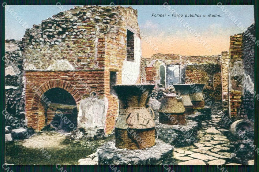 Napoli Pompei Forno Pubblico Mulini cartolina RB9905 – fronte