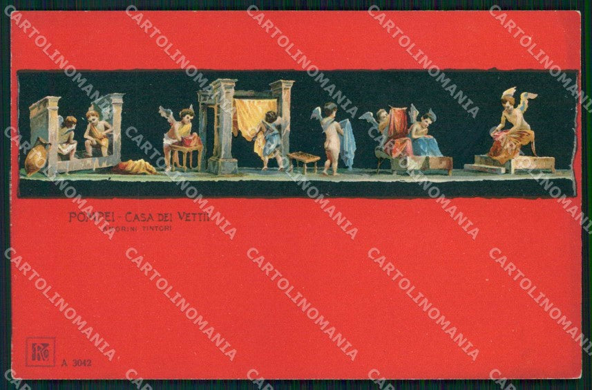Napoli Pompei Casa dei Vettii Amorini Tintori cartolina RB9908 – fronte