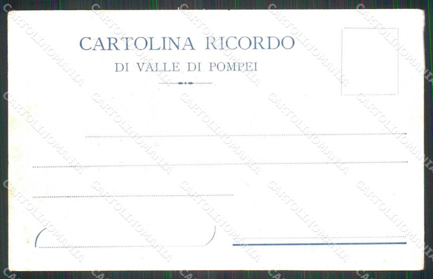 Napoli Pompei Inaugurazione della Facciata del Santuario cartolina RB9911 – retro