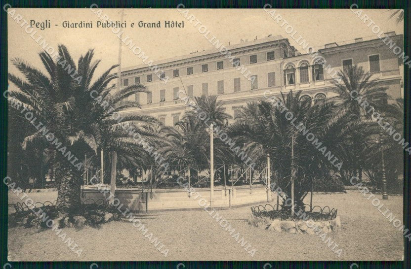 Genova Pegli Giardini Pubblici Grand Hotel cartolina RB9948 – fronte