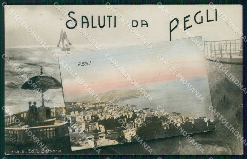 Genova Pegli Saluti da Foto cartolina RB9955 – fronte