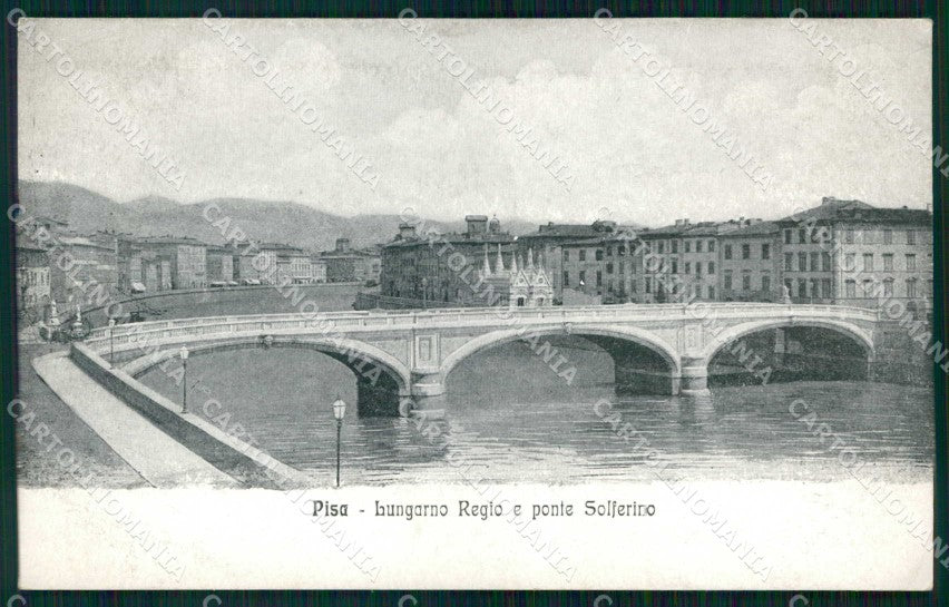 Pisa Città Lungarno Regio Ponte Solferino cartolina RB9959 – fronte