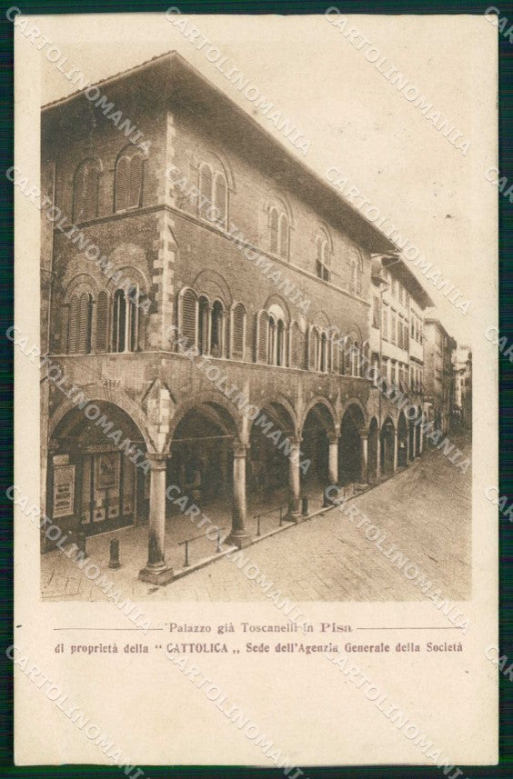 Pisa Città Palazzo Toscanelli Sede Agenzia Cattolica cartolina RB9961 – fronte