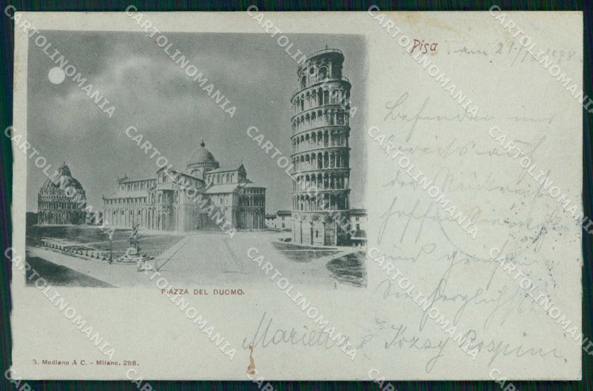 Pisa Città Piazza del Duomo Chiaro di Luna Modiano 288 cartolina RB9968 – fronte