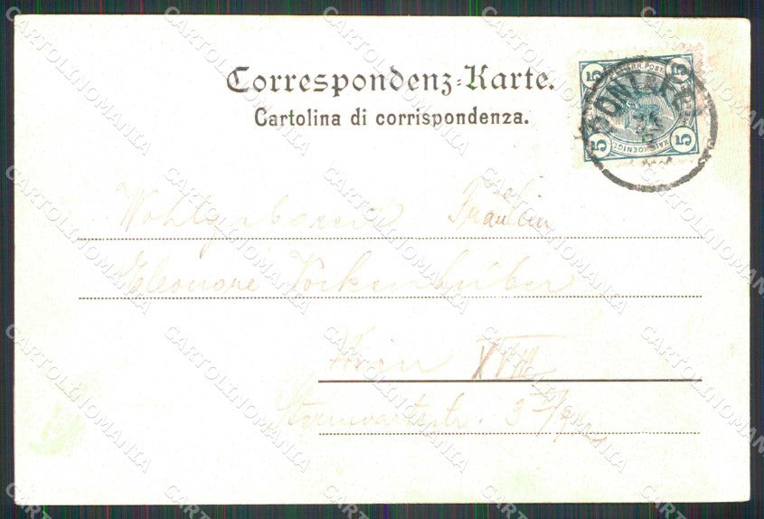 Udine Pontebba Veduta con Stazione Stengel 5594 ABRASA cartolina RT0002 – retro