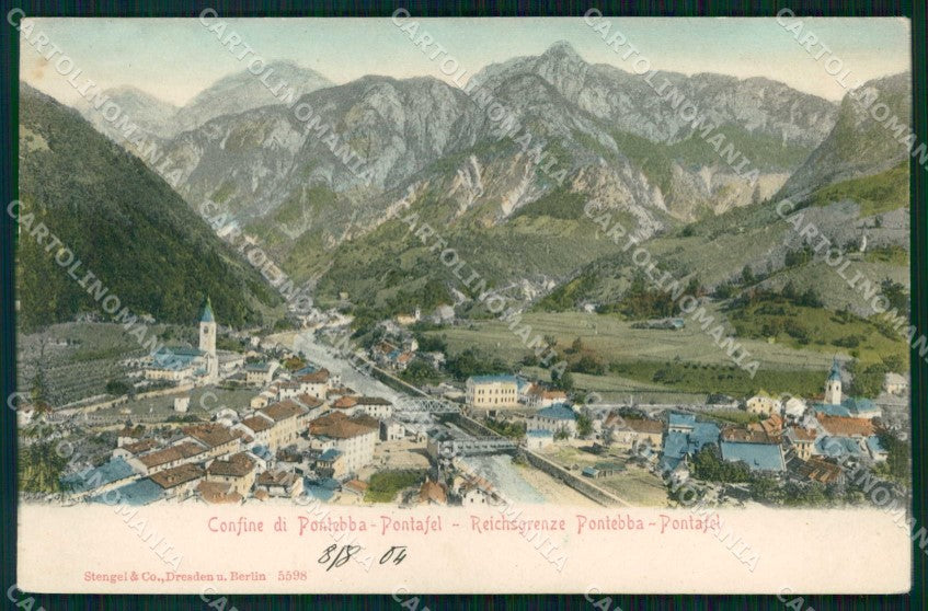 Udine Pontebba Confine Stengel 5598 cartolina RT0007 – fronte