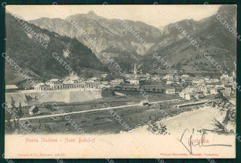 Udine Pontebba Nuova Stazione Stengel 22154 cartolina RT0013 – fronte