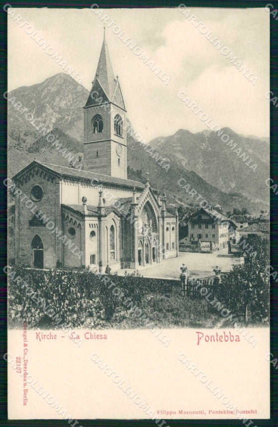 Udine Pontebba Chiesa Stengel 22157 cartolina RT0014 – fronte