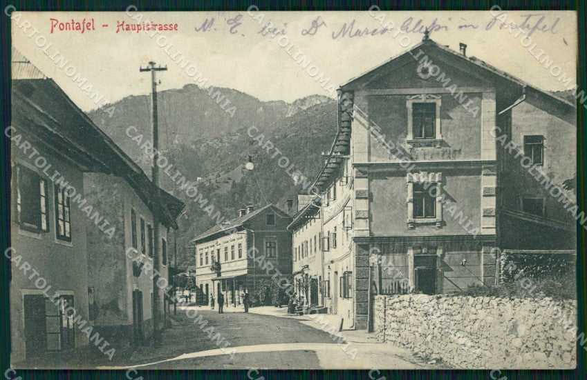 Udine Pontebba Via Principale Stengel 39791 PIEGA cartolina RT0017 – fronte