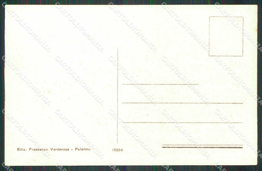 Palermo Piana dei Greci Giovani Donne Costumi Siciliani cartolina RT0021 – retro