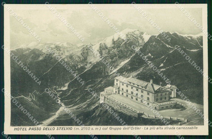 Sondrio Bormio Hotel Passo dello Stelvio cartolina RT0032 – fronte