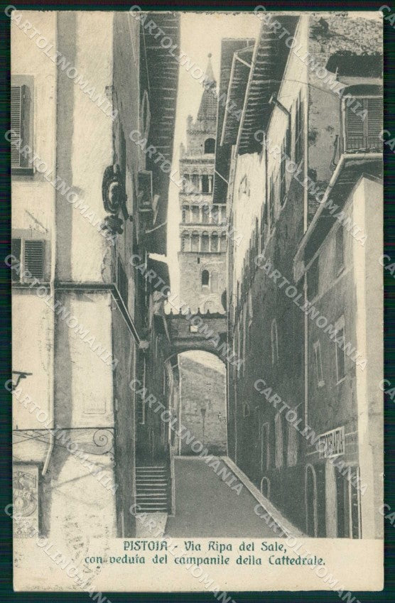 Pistoia Città Via Ripa del Sale Veduta del Campanile Cattedrale cartolina RT0040 – fronte
