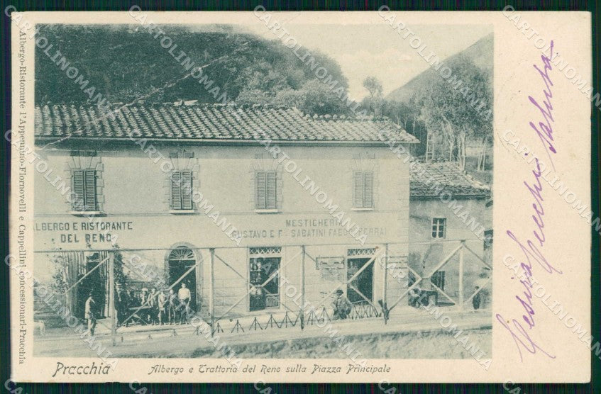 Pistoia Pracchia Albergo e Trattoria Del Reno PIEGA cartolina RT0046 – fronte
