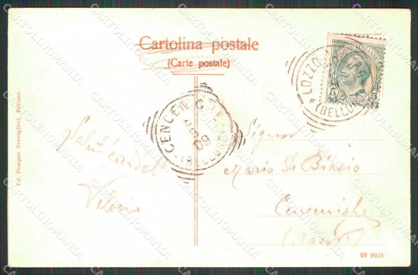 Belluno Pieve di Cadore Marmarole care al Tiziano Breveglieri cartolina RT0053 – retro