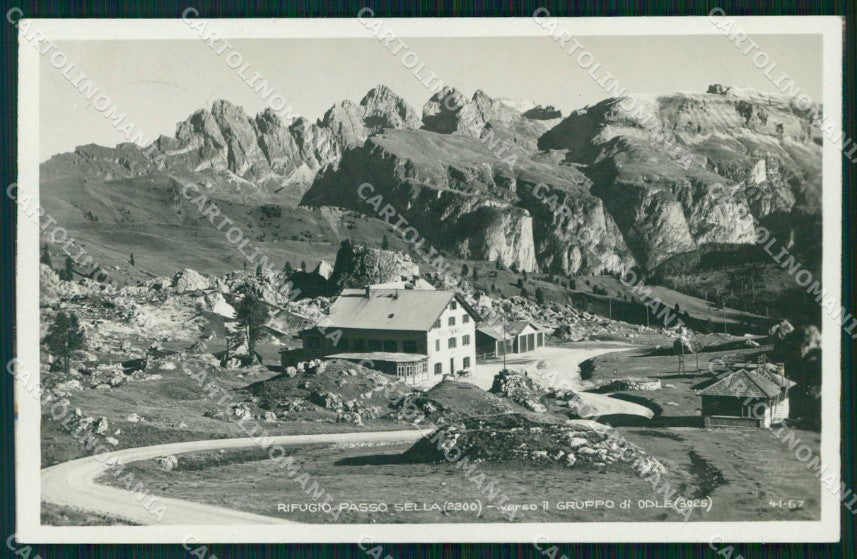 Bolzano Selva di Val Gardena Rifugio Passo Sella Foto cartolina RT0069 – fronte