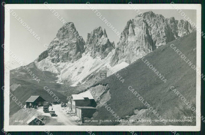 Bolzano Selva di Val Gardena Rifugio Flora Passo Sella Foto cartolina RT0070 – fronte