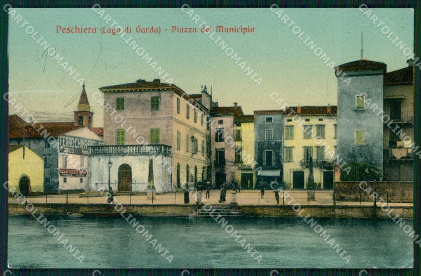 Verona Peschiera del Garda Lago Piazza del Municipio cartolina RT0077 – fronte
