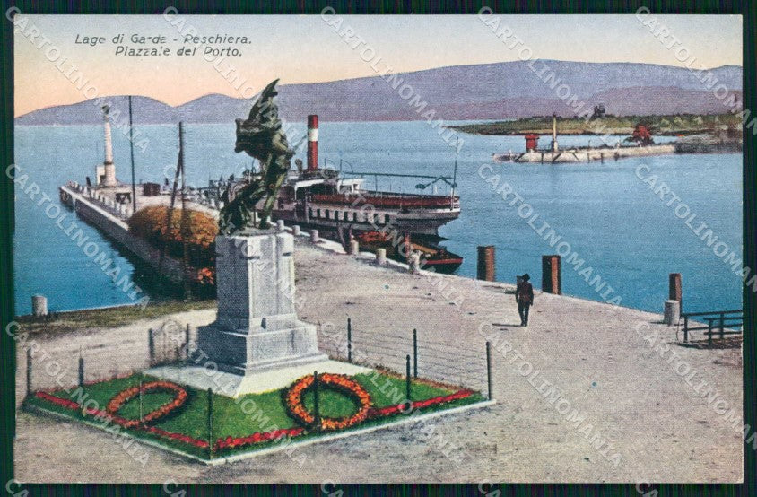 Verona Peschiera del Garda Lago Piazzale del Porto cartolina RT0078 – fronte