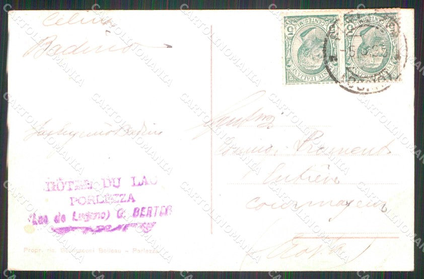 Como Porlezza Lago di Lugano Barche cartolina RT0095 – retro