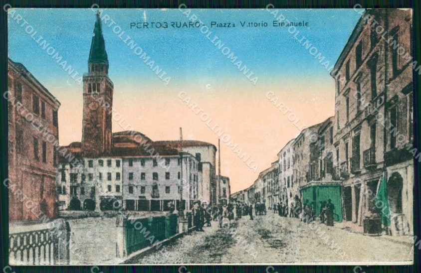 Venezia Portogruaro Piazza Vittorio Emanuele cartolina RT0096 – fronte