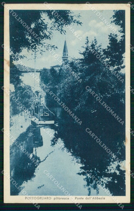 Venezia Portogruaro Ponte dell'Abbazia ABRASA cartolina RT0101 – fronte