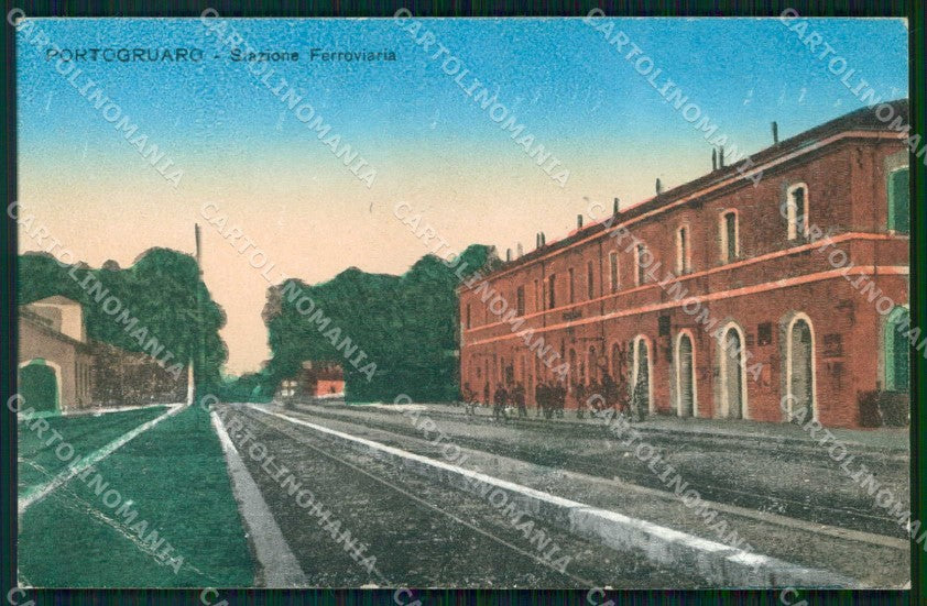 Venezia Portogruaro Stazione Ferroviaria PIEGA cartolina RT0102 – fronte