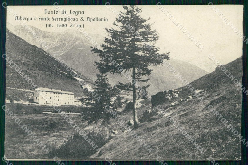 Brescia Ponte di Legno Albergo Fonte Ferruginosa Sant'Apollonia cartolina RT0114 – fronte